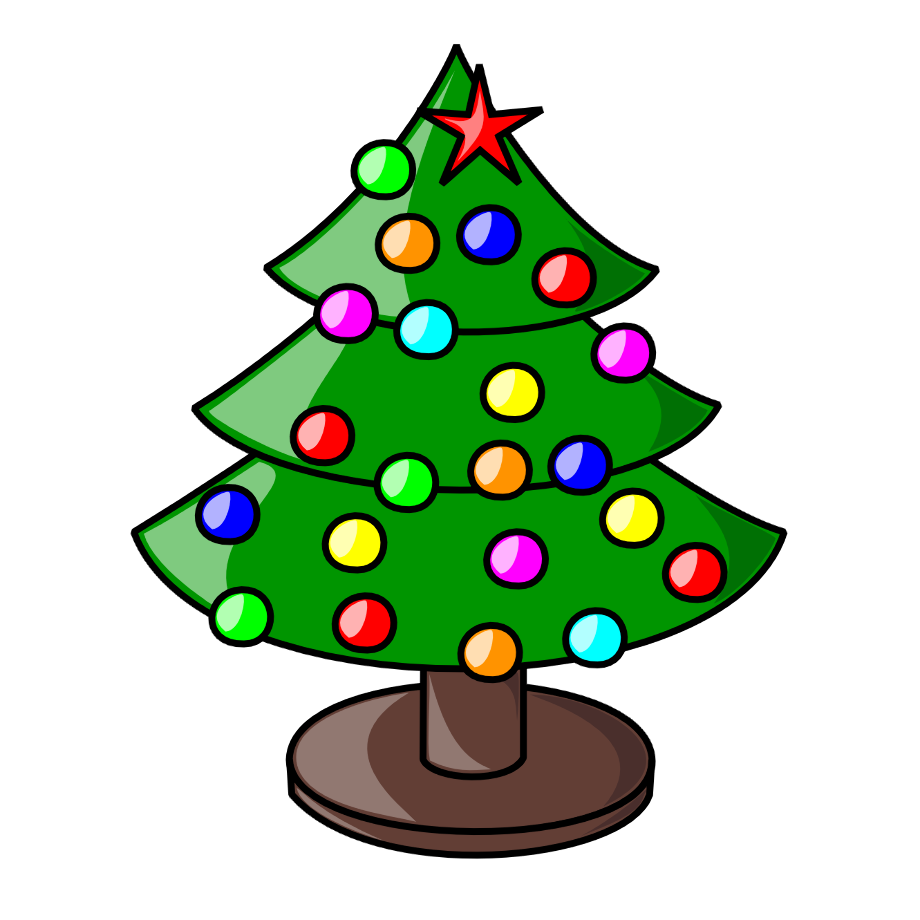 Tree clipart christmas floral