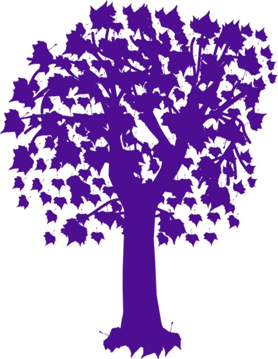 Tree clipart purple