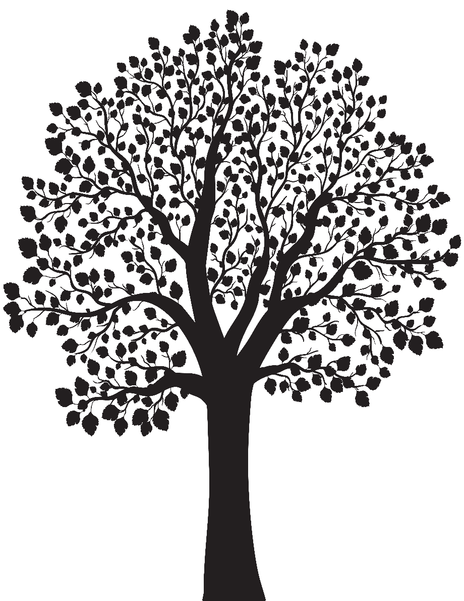 clipart tree silhouette