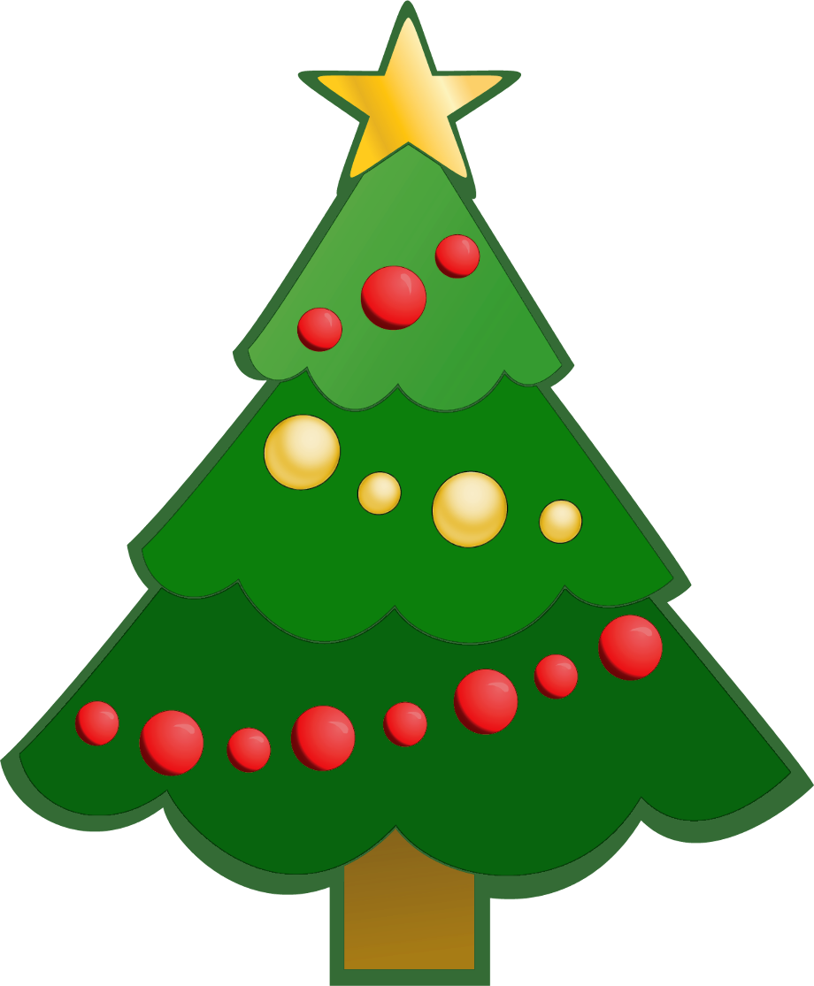 christmas tree clipart simple