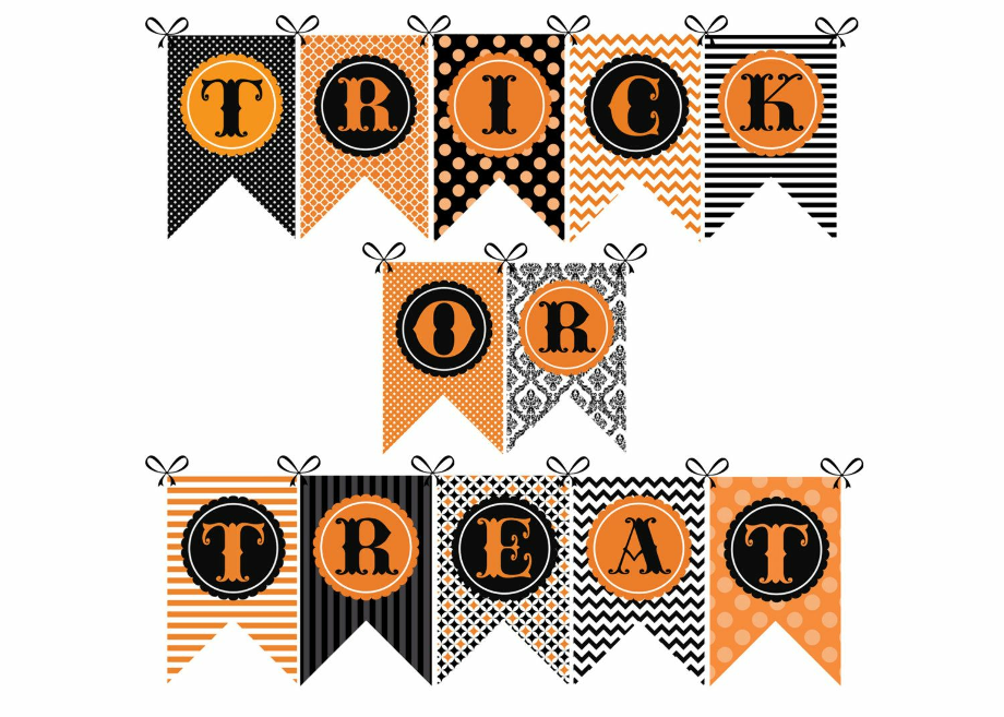 trick or treat clipart banner