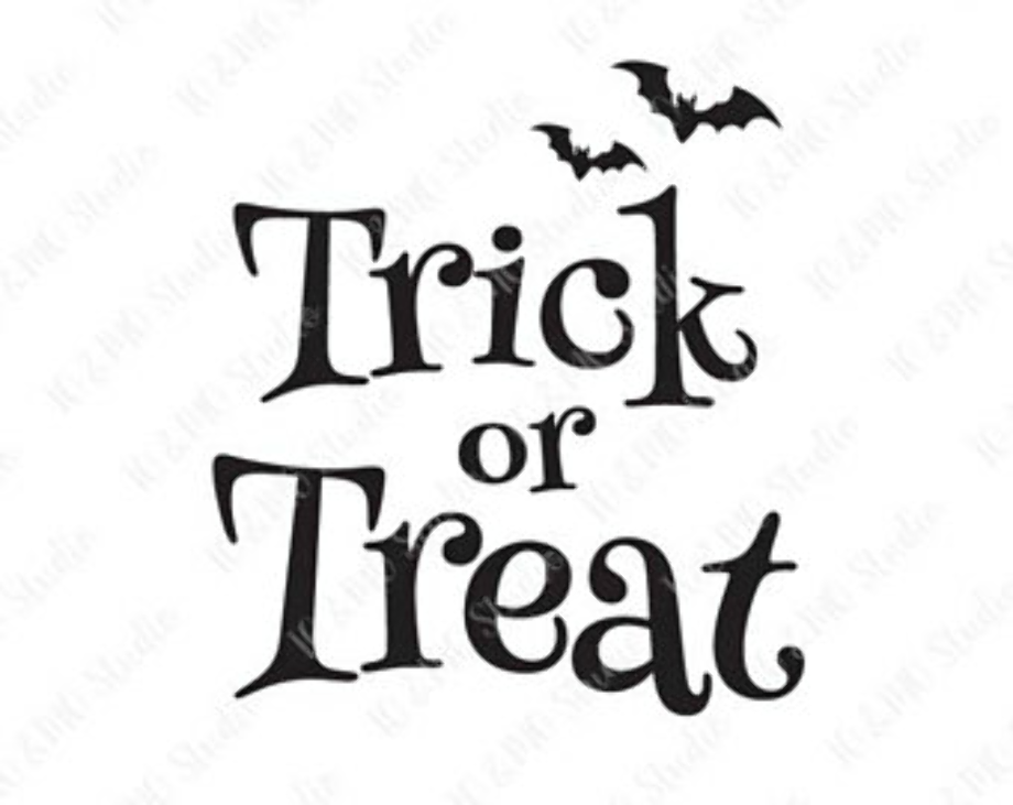 trick or treat clipart word