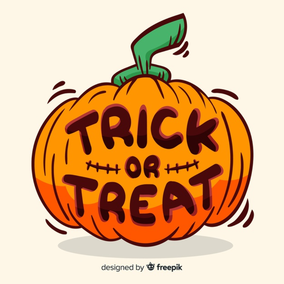 Trick or treat clipart pumpkin.