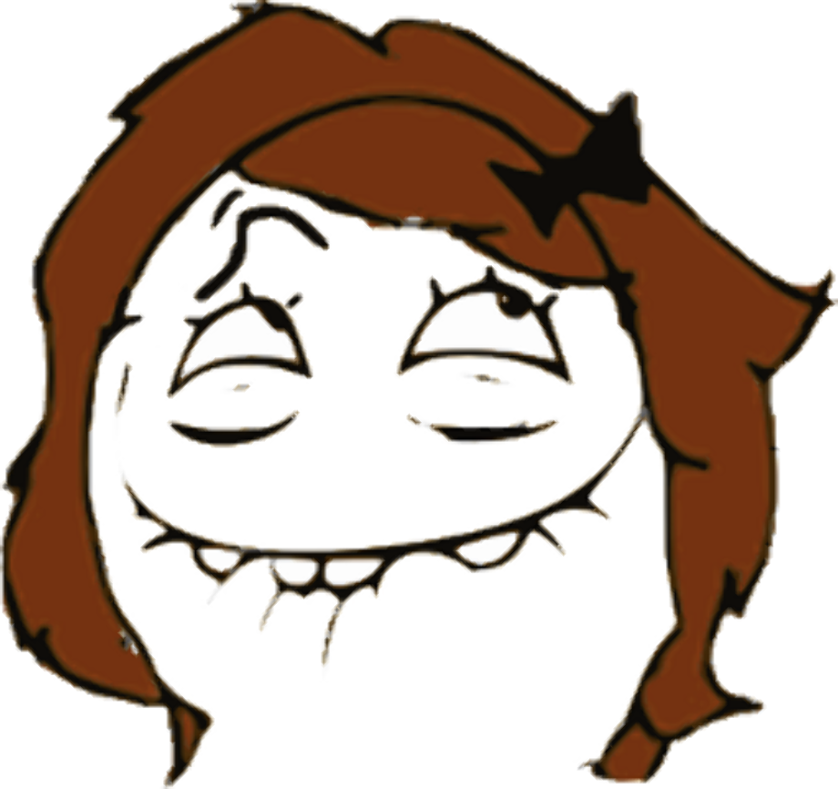 Download High Quality troll face transparent female girl ...