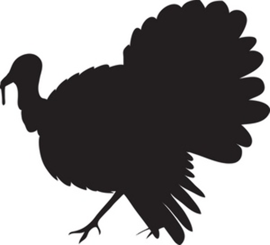 turkey clipart black and white hunting