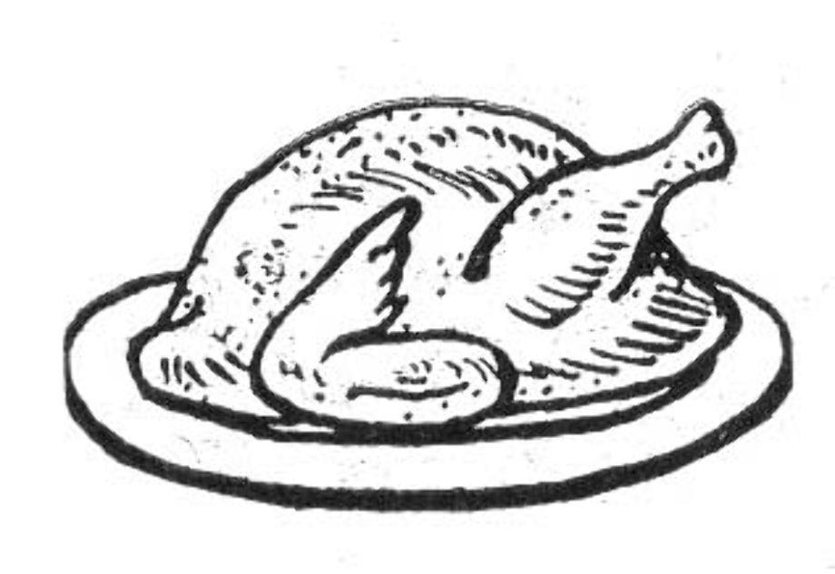 chicken clipart black and white tandoori