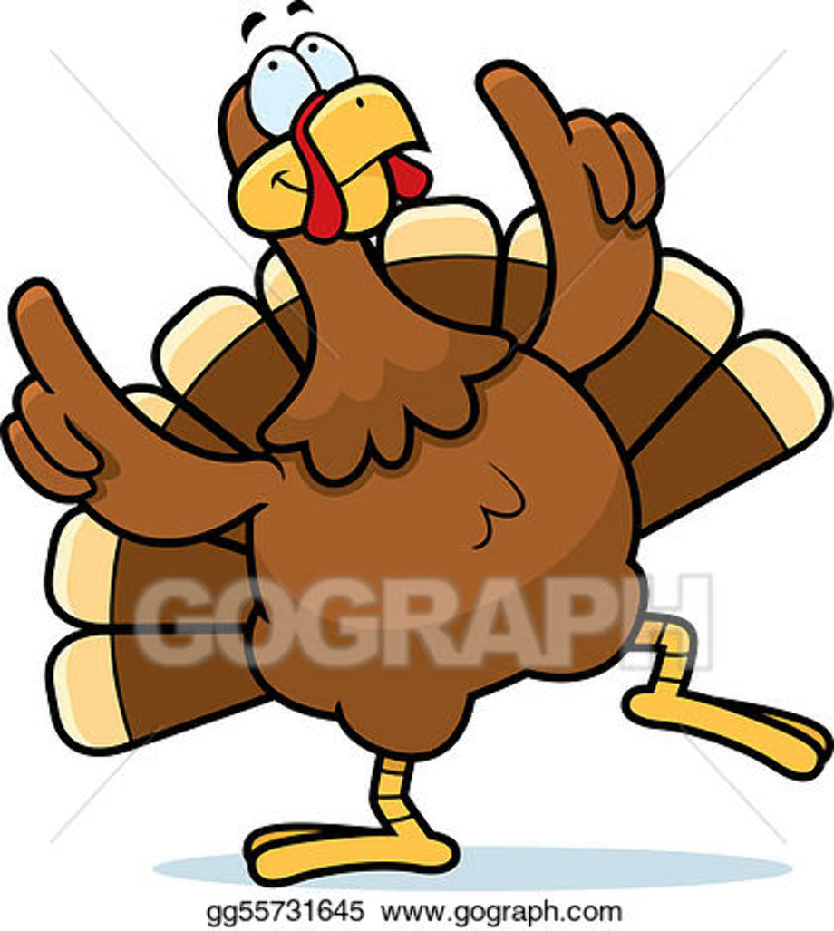 turkey clipart dancing