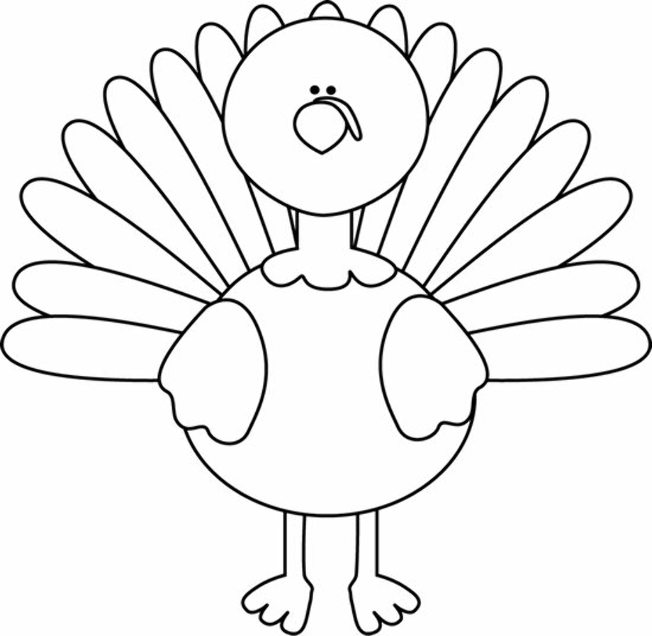 turkey clipart black and white real