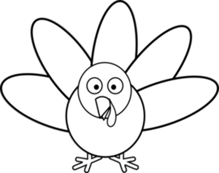 turkey clipart black and white vector
