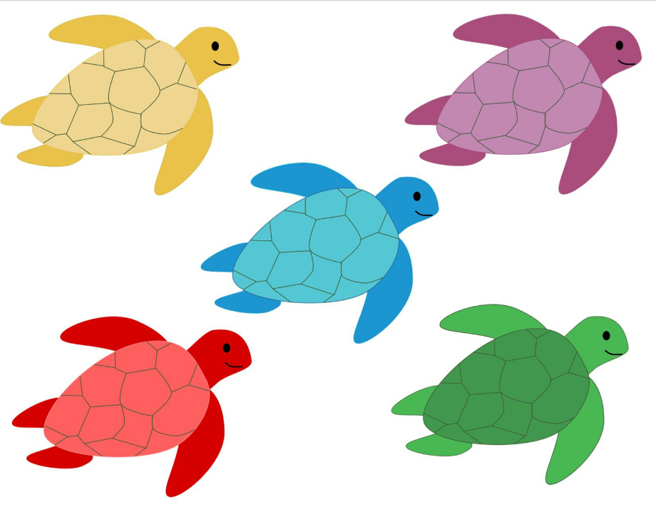 turtle clipart colorful