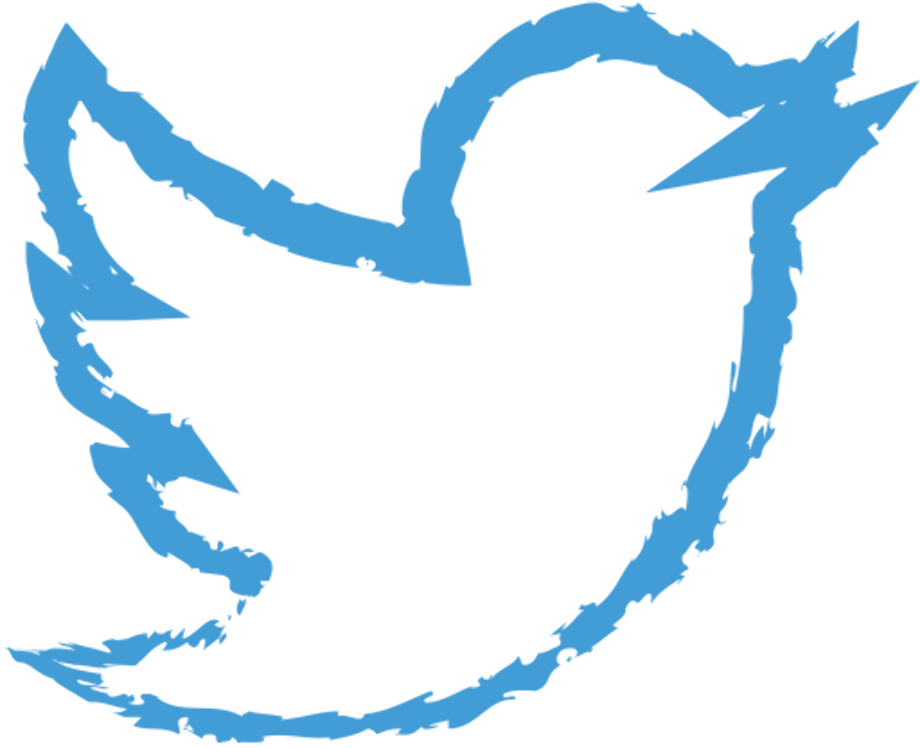 twitter logo drawn