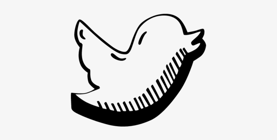 white twitter logo drawn
