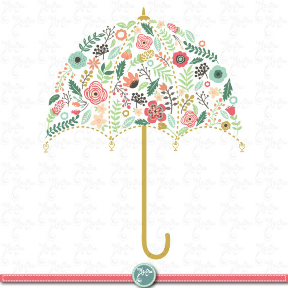 umbrella clipart floral