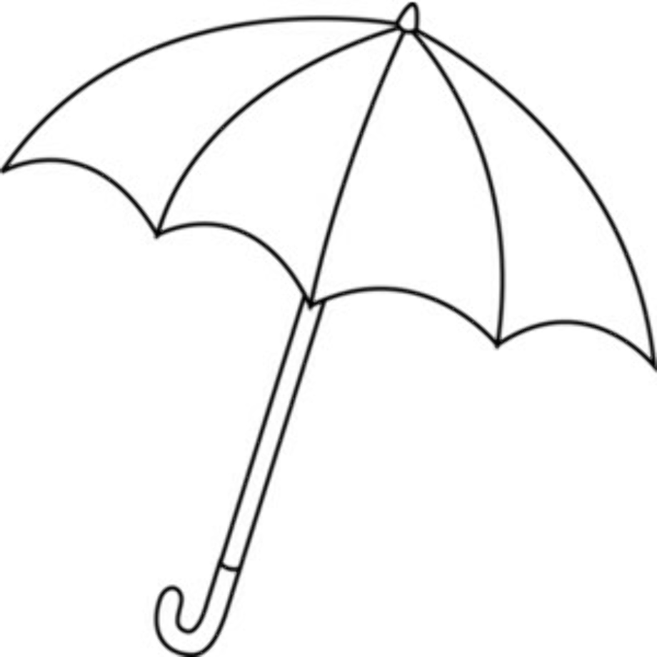 umbrella clipart outline