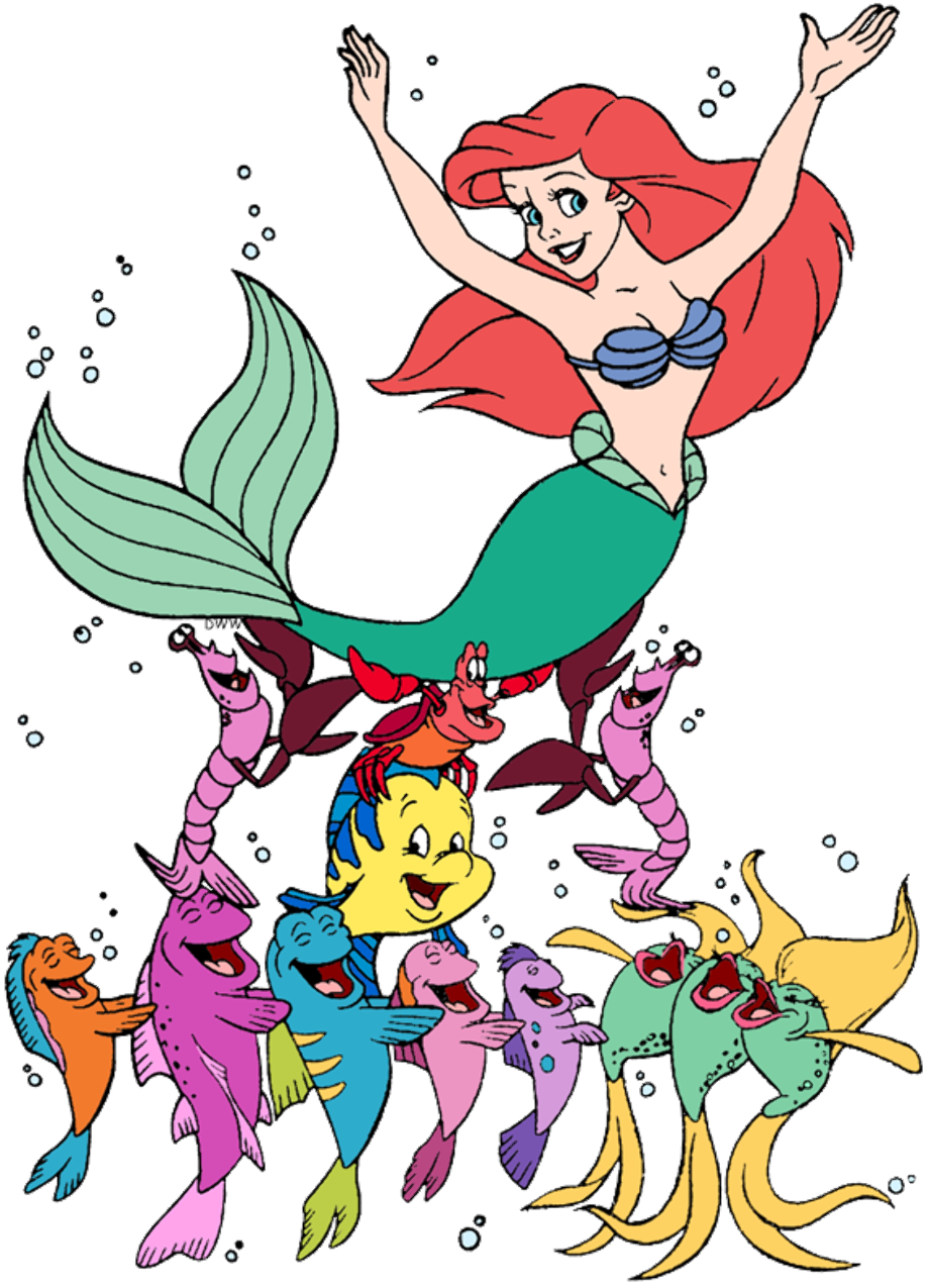 Download High Quality under the sea clipart little mermaid Transparent
