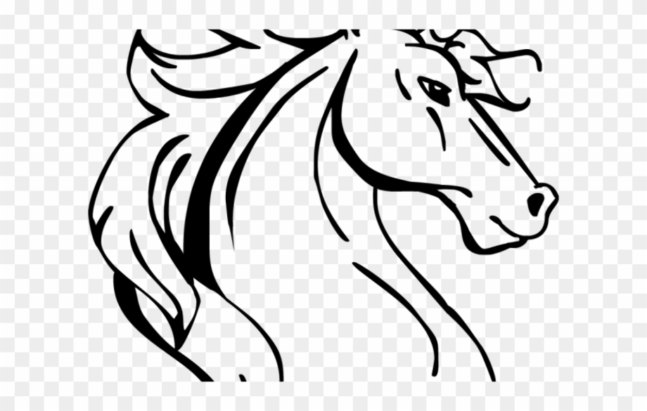 unicorn clipart black and white realistic