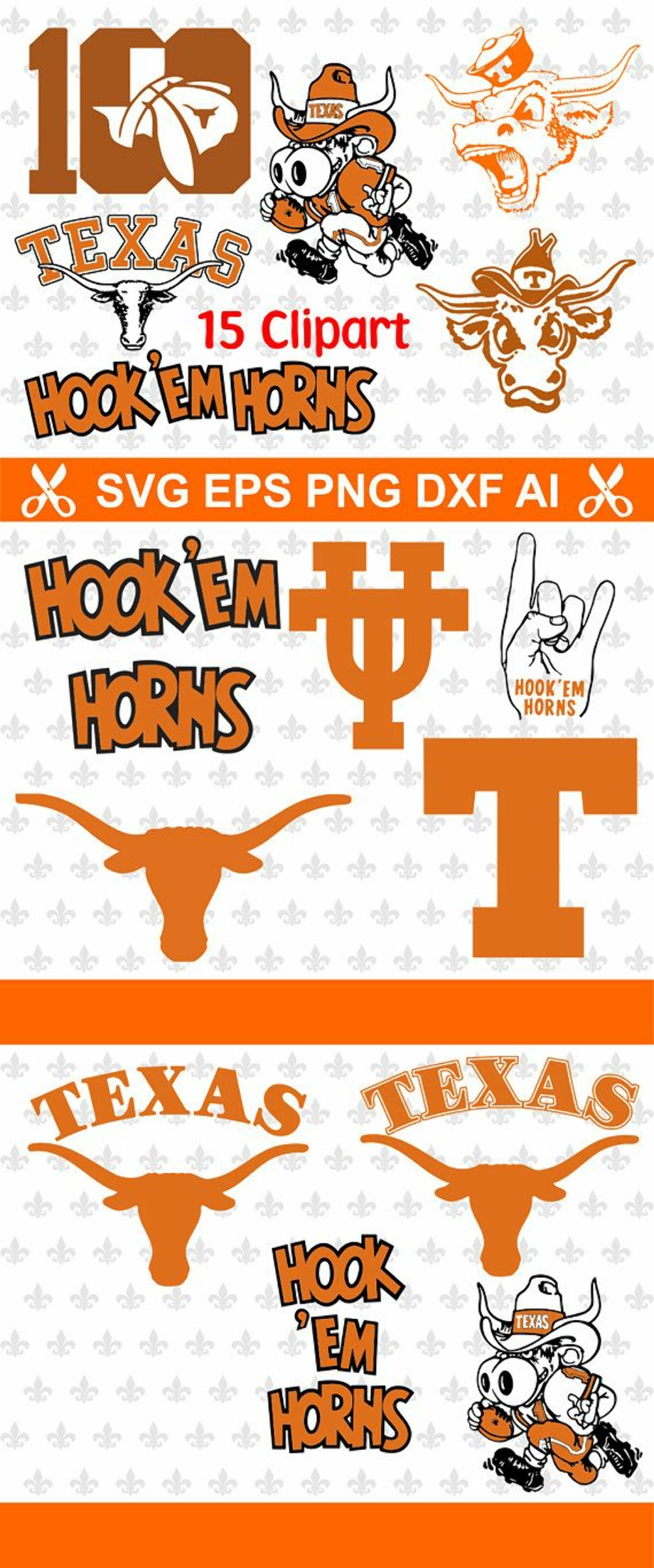 Hook em horns svg