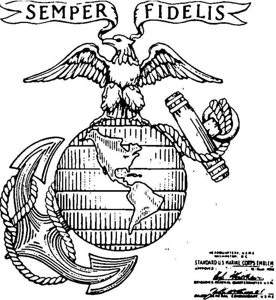 Download High Quality Us Marines Logo Drawing Transparent Png Images