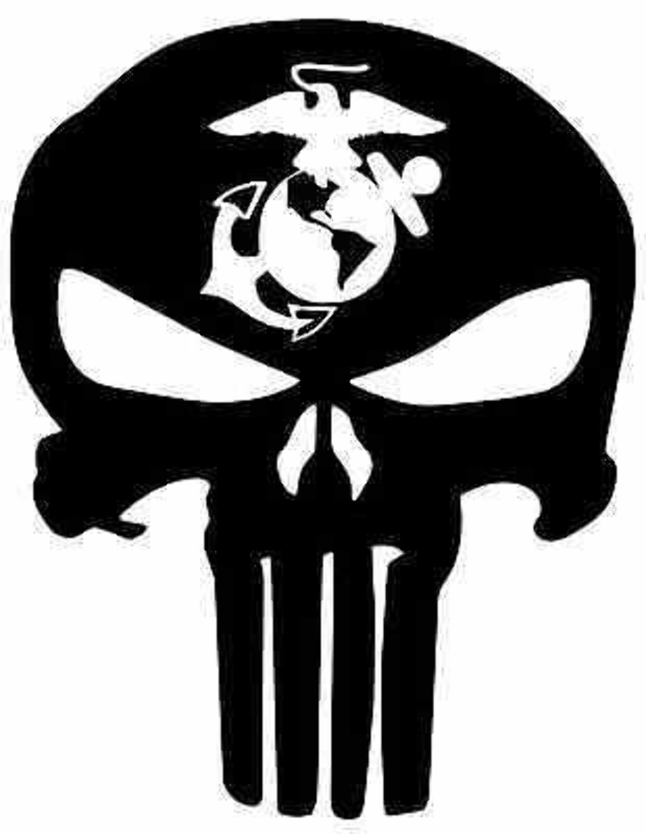 us marines logo skull