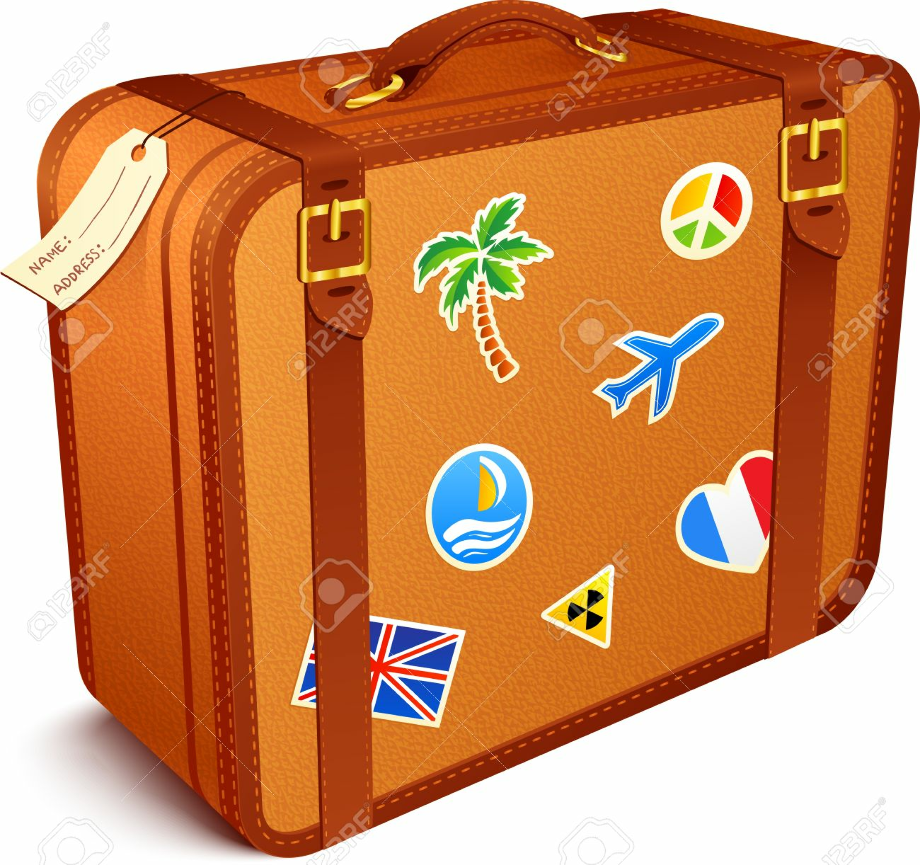 suitcase clipart old fashioned