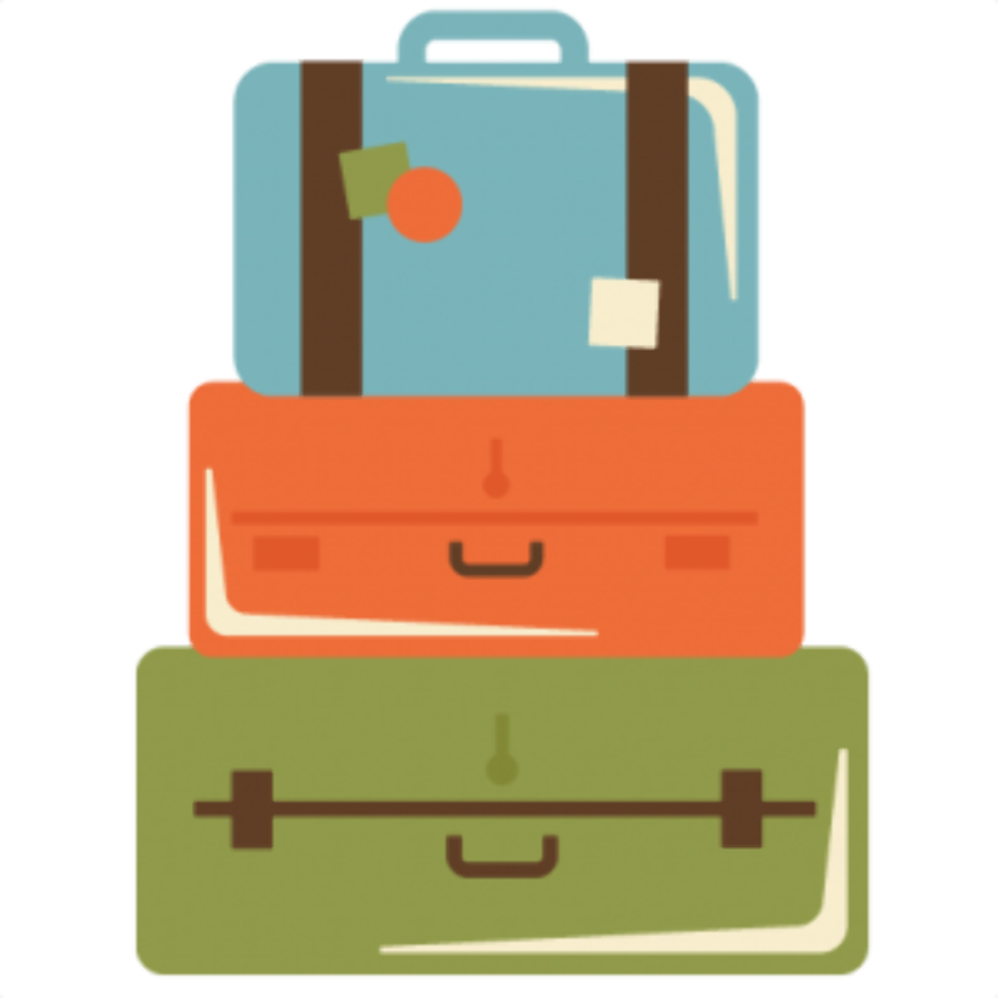 suitcase clipart stacked