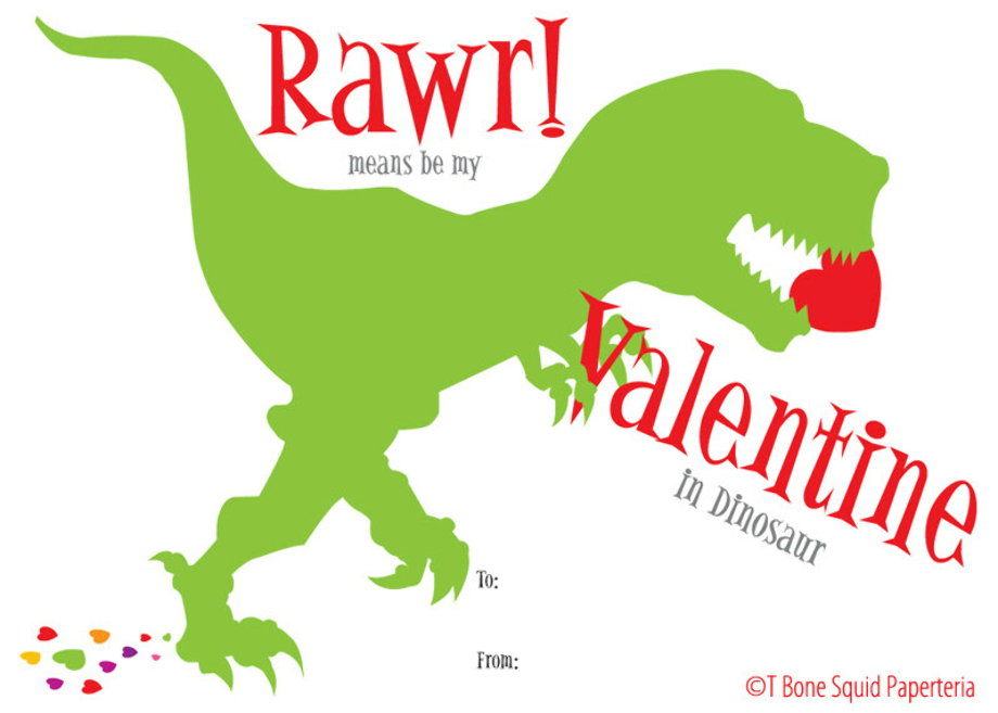 Valentine clipart dinosaur.