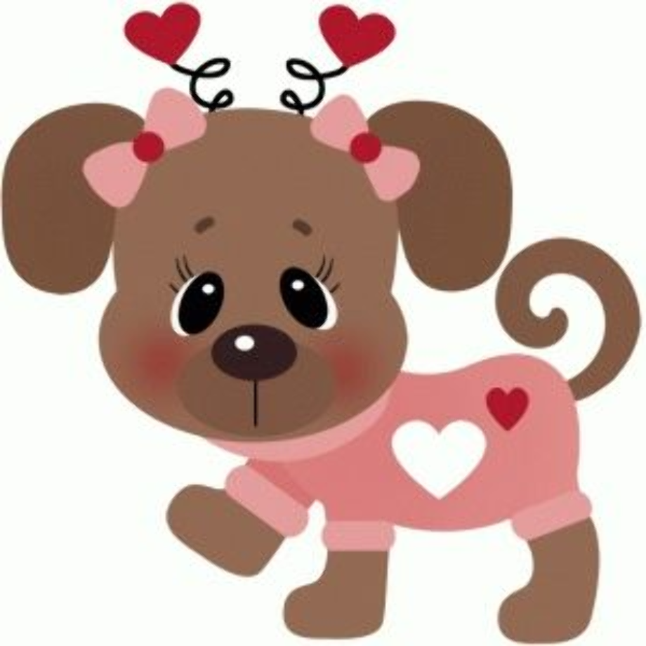 valentines clip art dog