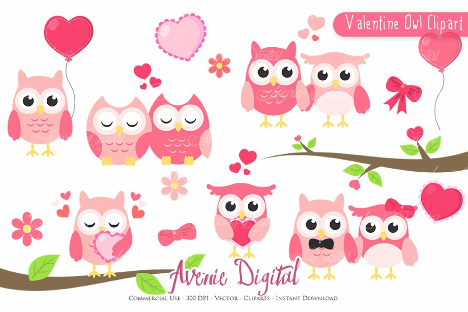 valentine clip art owl