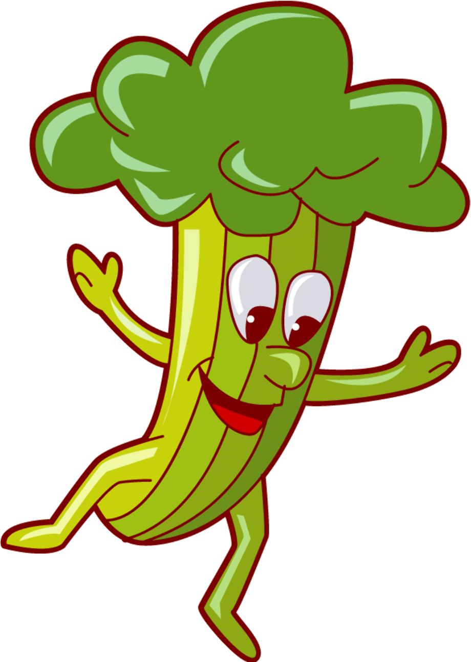 broccoli clipart smiling