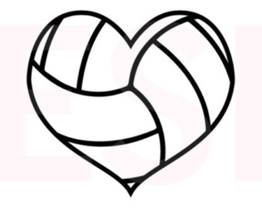 basketball clipart black and white heart shaped