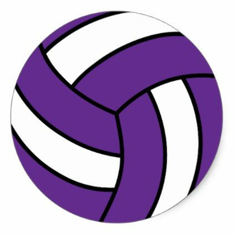 volleyball clipart purple