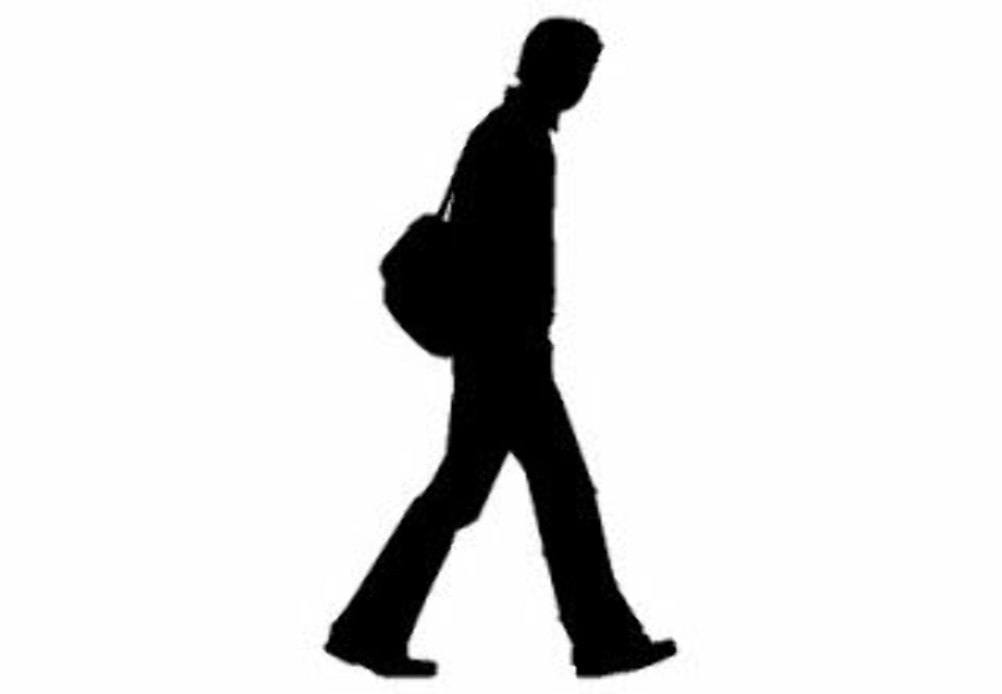 person silhouette clipart walking