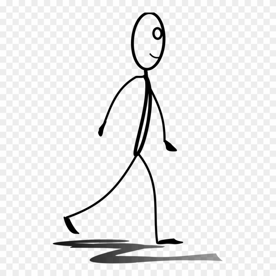 stick figure clipart walking