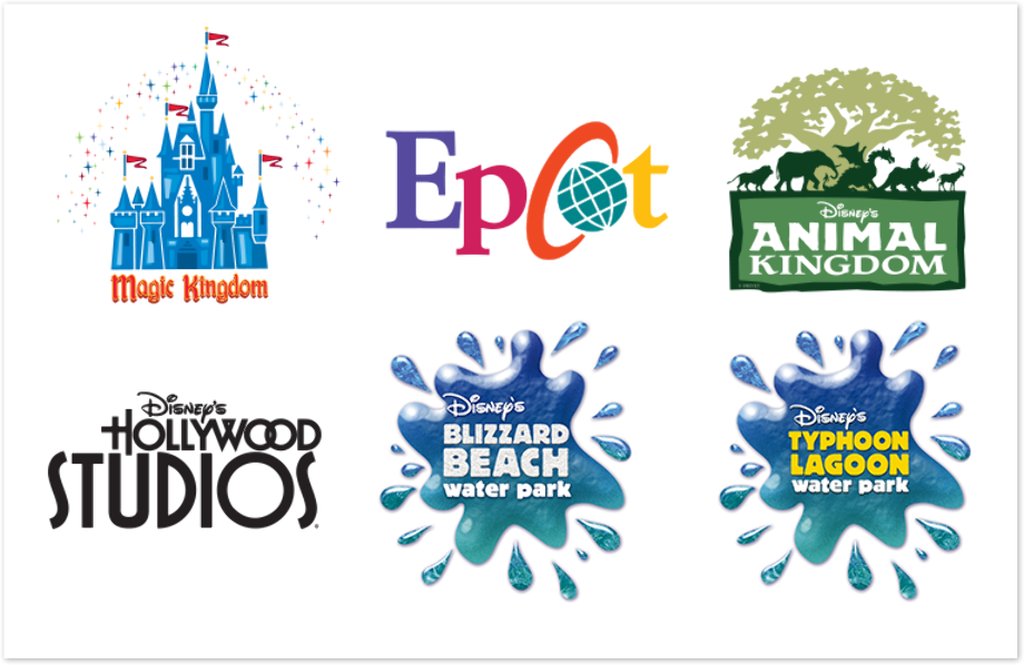 Disney World Florida Theme Park Logos