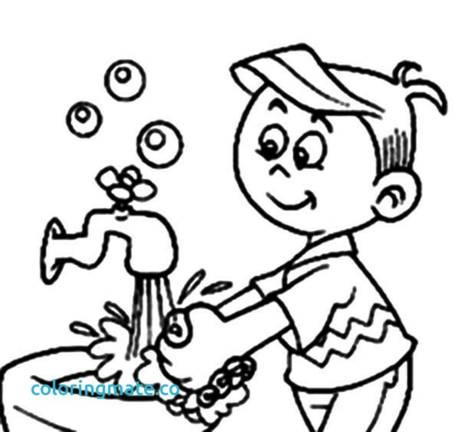 wash hands clipart drawing