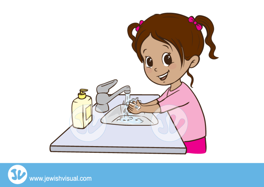 wash hands clipart woman