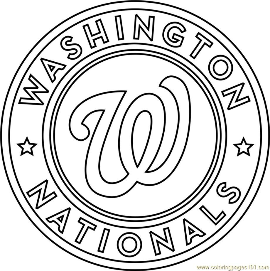 washington nationals logo coloring