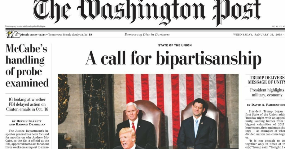Washington post logo front page