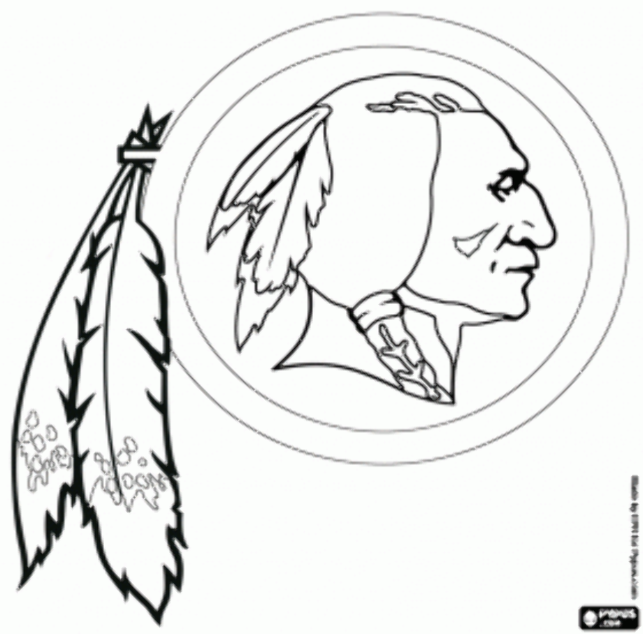 washington redskins logo coloring