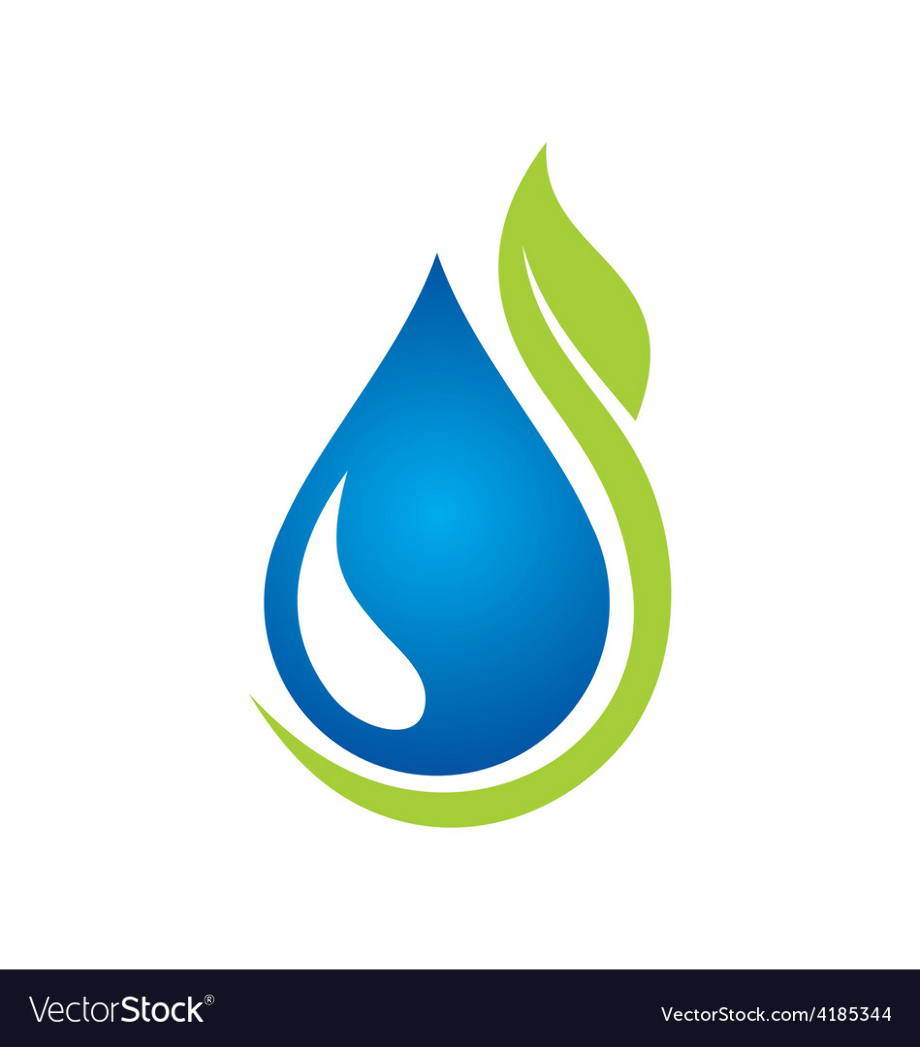 water logo leaf