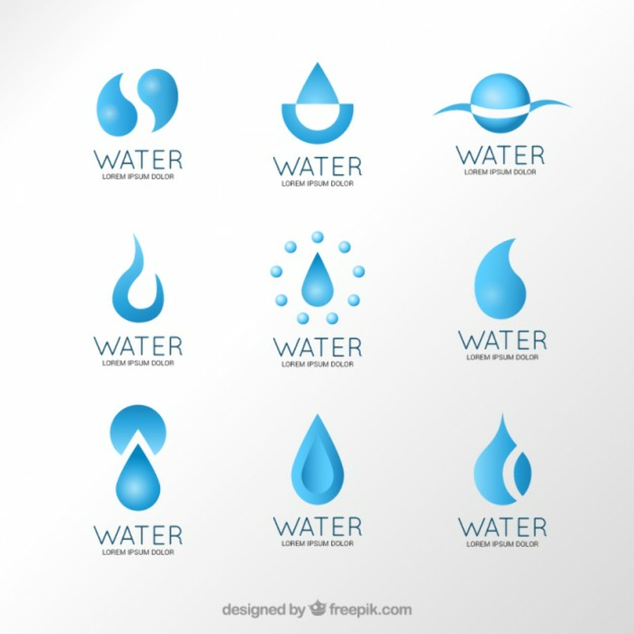 water logo minimalist