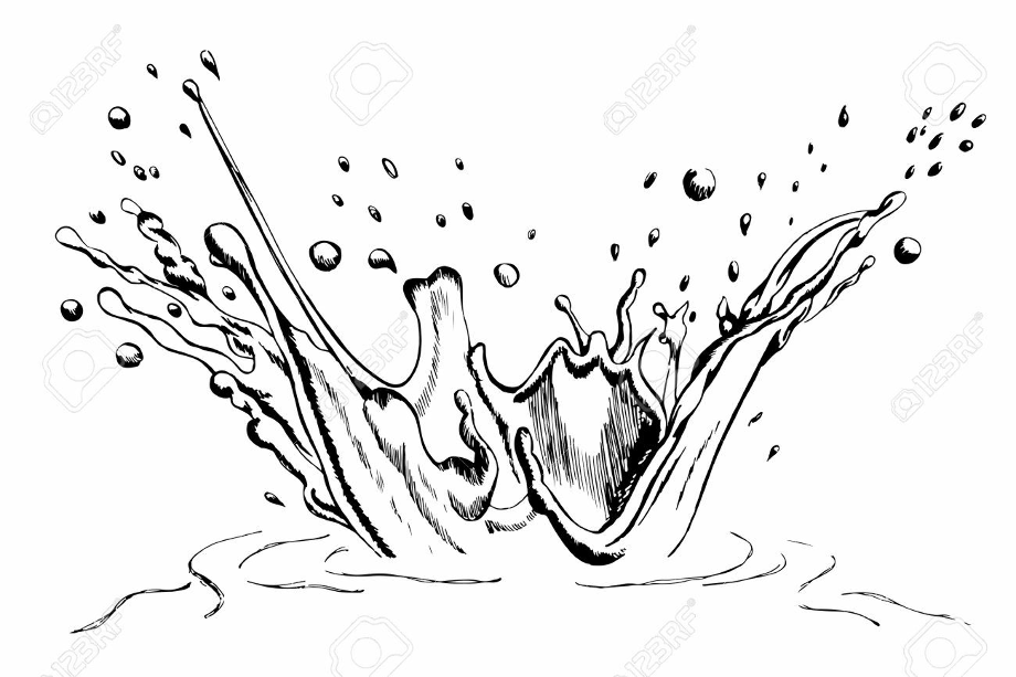 water splash clipart drawing