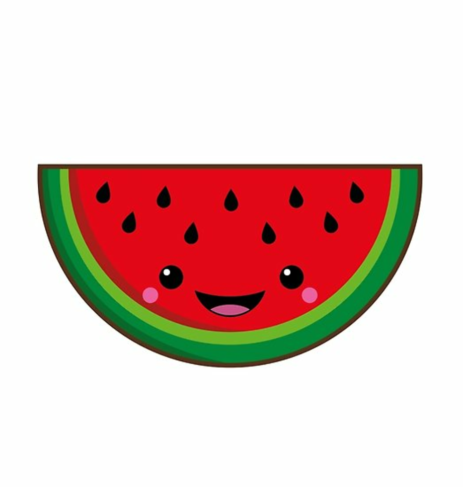 watermelon clipart kawaii