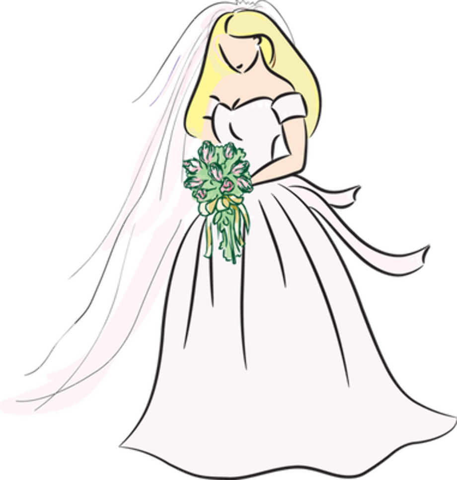 bride clipart drawing