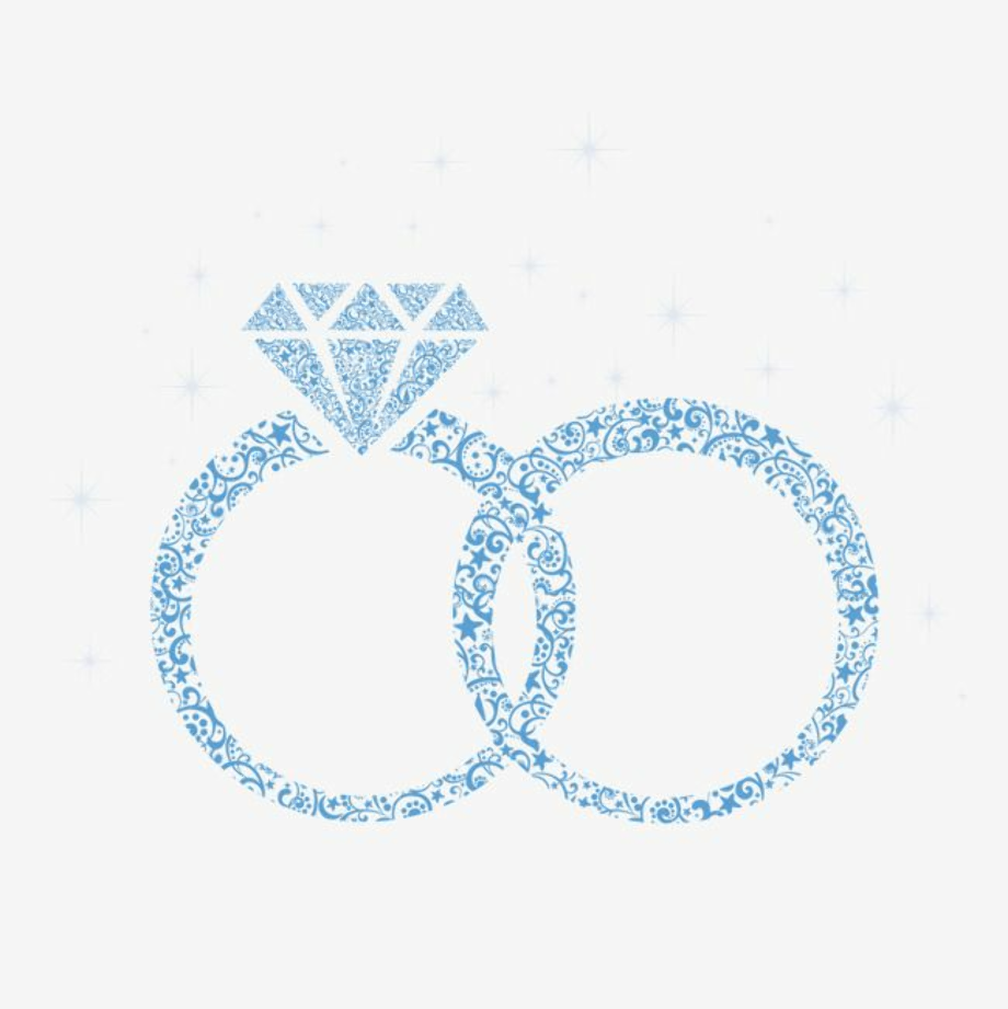 wedding ring clipart blue