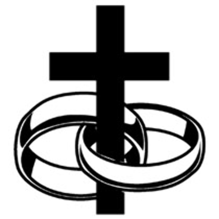 wedding ring clipart cross