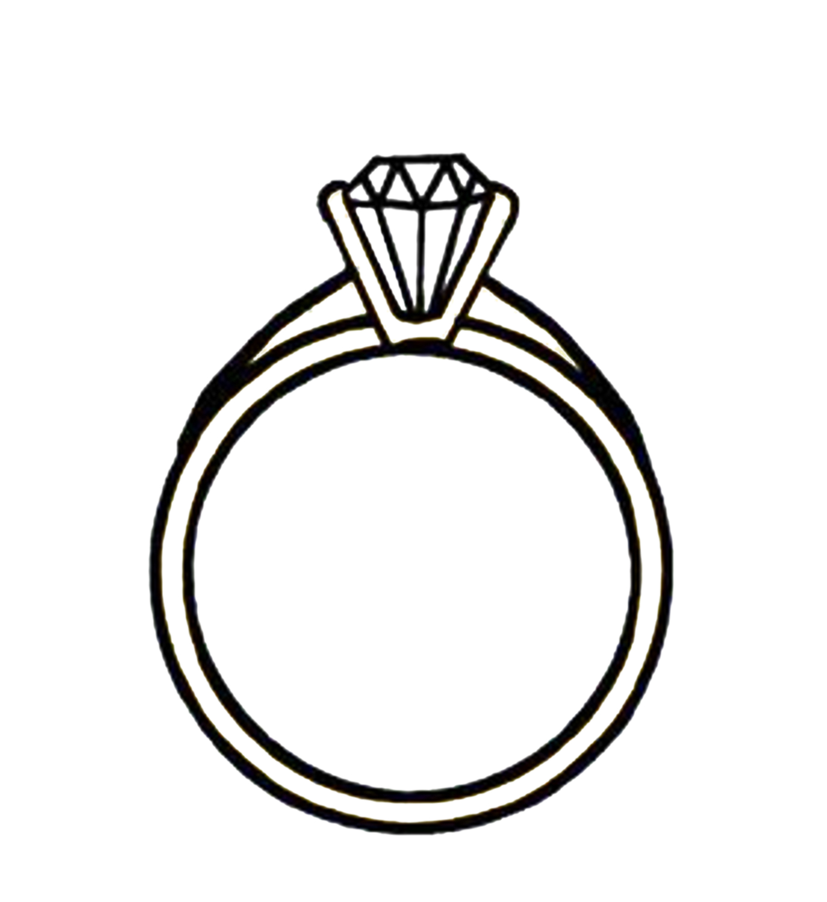 diamond ring clipart gold