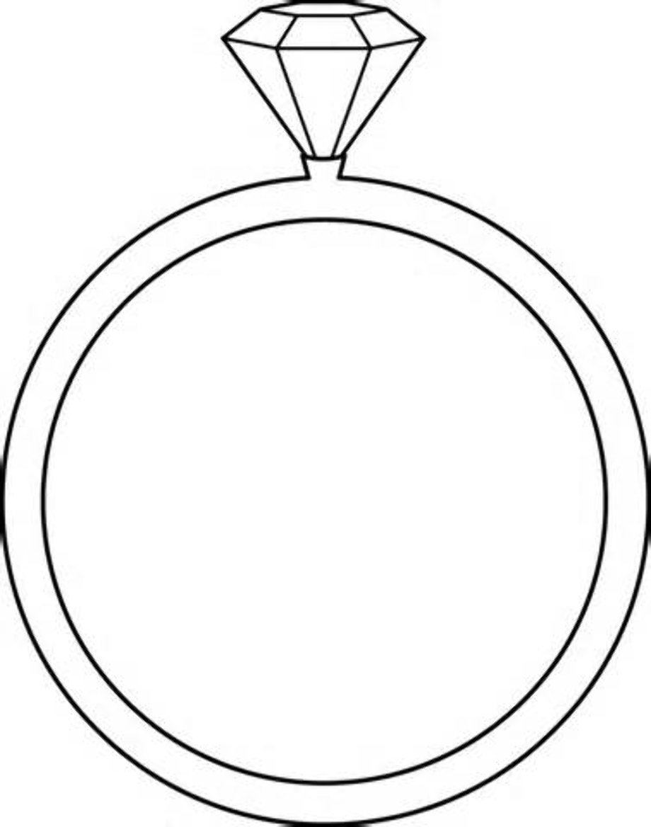 wedding ring clipart outline