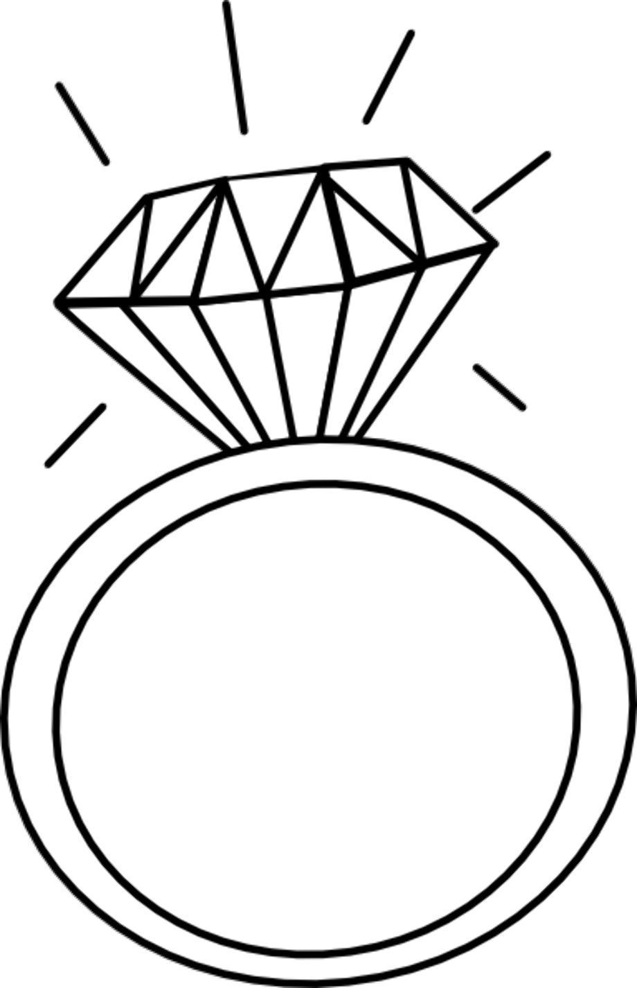 diamond ring clipart drawing