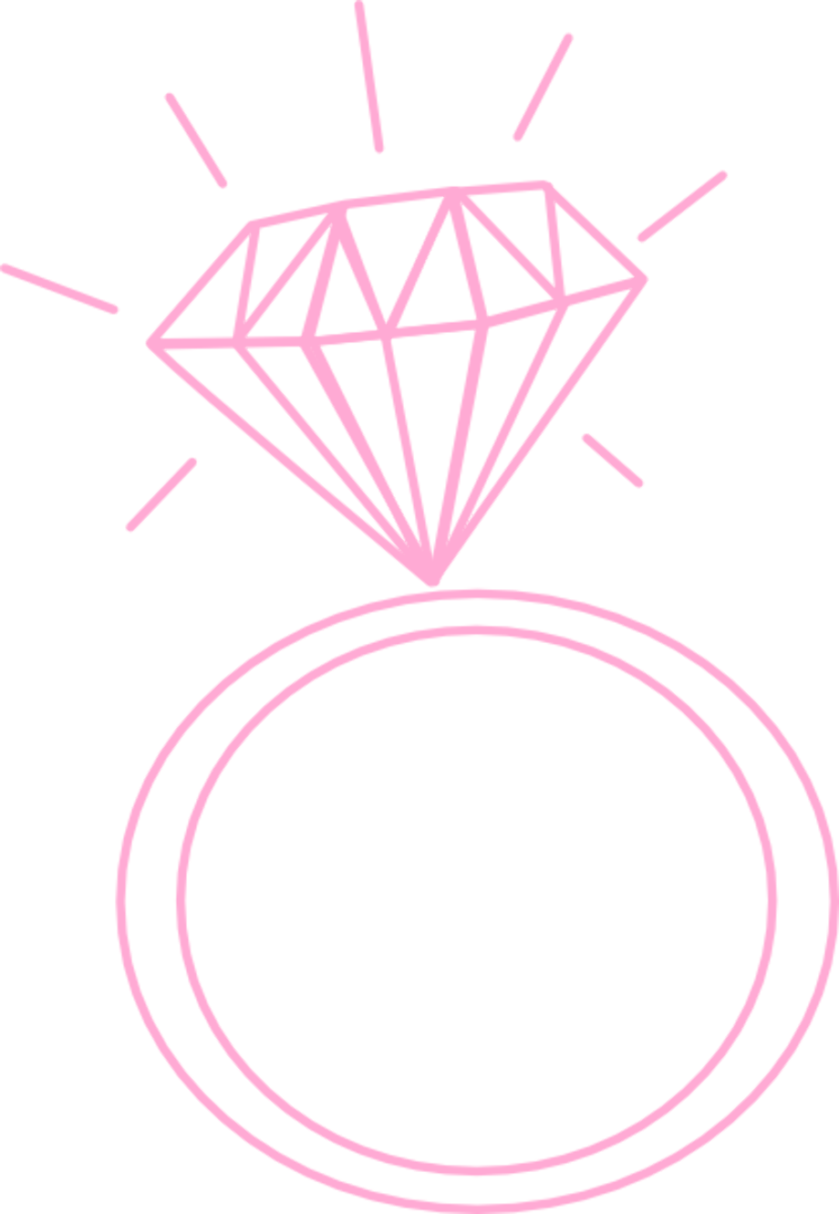 wedding ring clipart pink